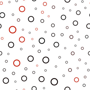 暗红色矢量与球体无缝图案。 美丽的彩色插图与模糊的圆圈在自然风格。 图案可用于未来派广告小册子。