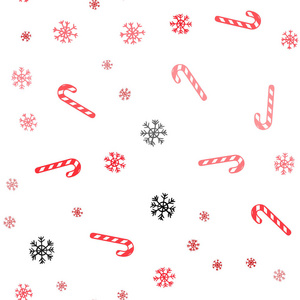 浅红色矢量无缝布局与圣诞甜点。