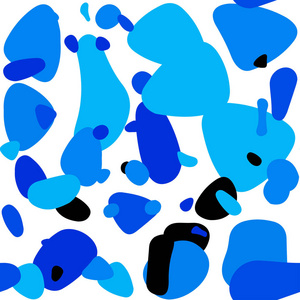 浅蓝色矢量无缝布局与圆圈形状。 抽象插图与彩色气泡在自然风格。 壁纸面料制造商的设计。