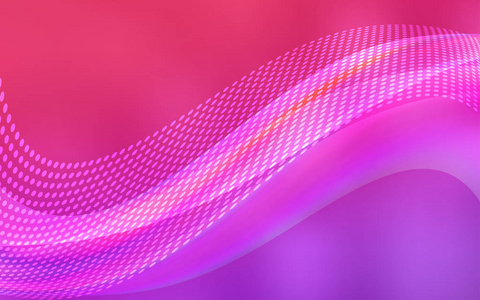 浅紫色,带气泡的粉红色矢量背景,线条.