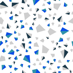 浅蓝绿色矢量无缝等距模板与晶体三角形。 彩色梯度抽象背景上的三角形。 壁纸面料制造商的设计。