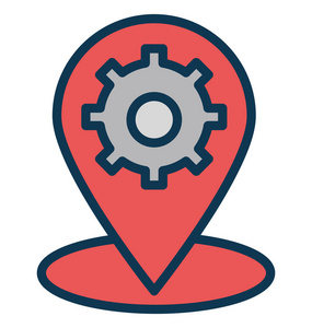 GPS管理隔离矢量图标，可方便修改或编辑
