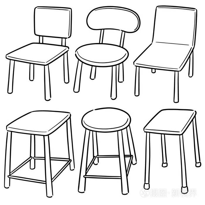 矢量椅子集插画-正版商用图片18ey8v-摄图新视界