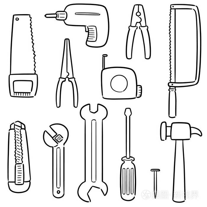 施工工具的矢量集