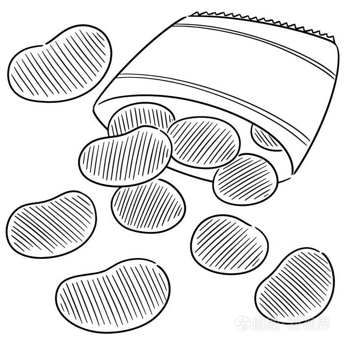 薯片的矢量插画-正版商用图片18eyav-摄图新视界