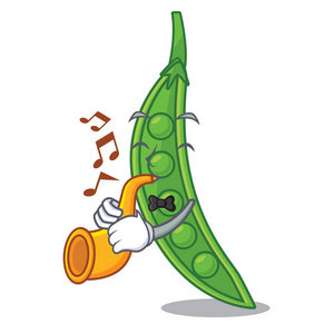 可爱的矢量卡通豌豆图片