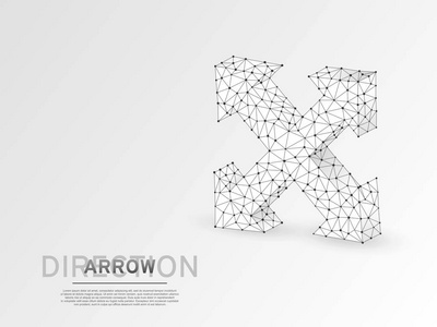 低聚交叉通道选择概念与线点在白色背景.