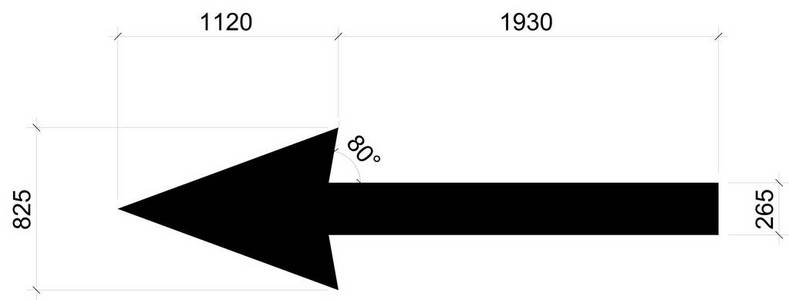 单位方向黑白插图图像的道路方向箭头完整的尺寸度量单位.照片
