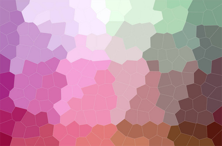粉红色中间尺寸六角形背景的抽象插图。