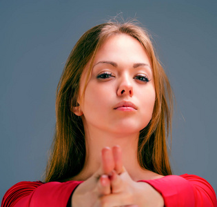 个一位金发美女的肖像画相似素材图片