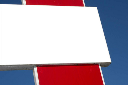 大型现代街道空白横幅标语牌白色用于广告