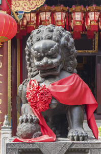 香港黄大仙寺中国狮像