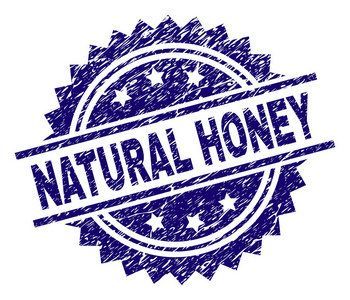 划痕的天然蜂蜜邮票印章