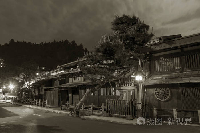 日本高山历史小镇历史街