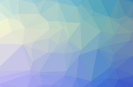 抽象蓝色和绿色水平低聚背景的插图. 美丽的多边形设计图案.