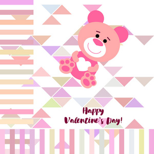 s Day, teddy bear, congratulation, vector background