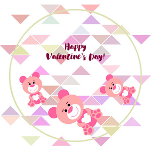 s Day, teddy bear, congratulation, vector background