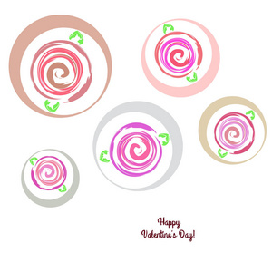 s Day, rose, flower, greeting card, vector background