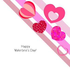 s Day, heart, greeting card, vector background