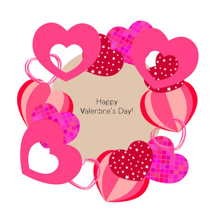 s Day, heart, greeting card, vector background