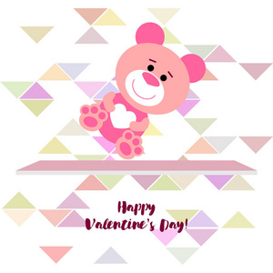 s Day, teddy bear, congratulation, vector background