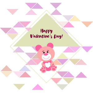 s Day, teddy bear, congratulation, vector background