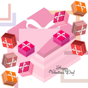 s Day, gift, greeting card, vector background