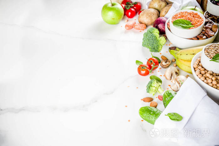 健康食品.精选碳水化合物来源好,纤维含量高的丰富食品.