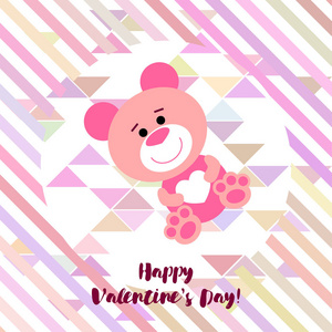 s Day, teddy bear, congratulation, vector background