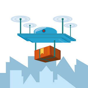 无人机技术与箱式纸箱在城市景观