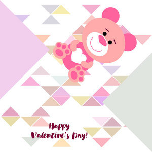 s Day, teddy bear, congratulation, vector background