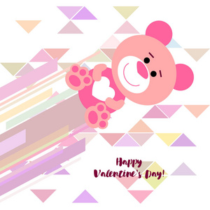 s Day, teddy bear, congratulation, vector background