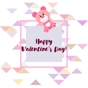 s Day, teddy bear, congratulation, vector background