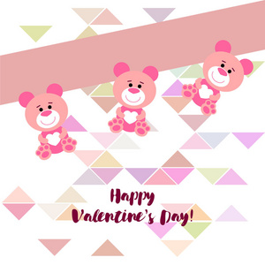s Day, teddy bear, congratulation, vector background
