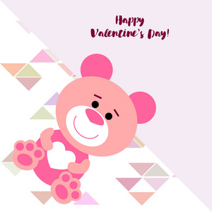 s Day, teddy bear, congratulation, vector background