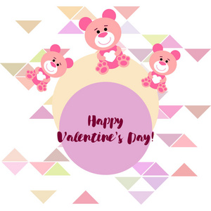 s Day, teddy bear, congratulation, vector background