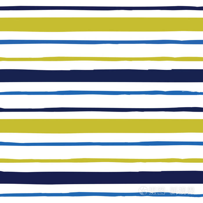 手绘蓝色青色和石灰绿色条纹白色背景.