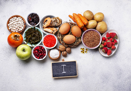 含碘的健康食品.产品丰富在我照片