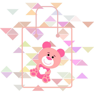 s Day, teddy bear, congratulation, vector background