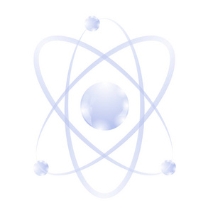 原子的蓝色图标
