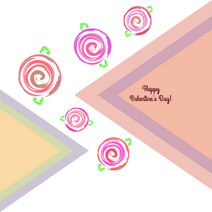 s Day, rose, flower, greeting card, vector background