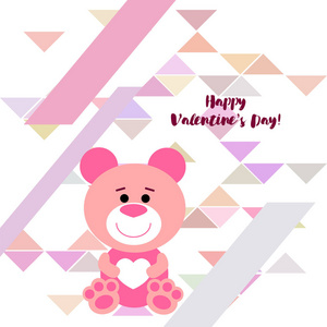 s Day, teddy bear, congratulation, vector background