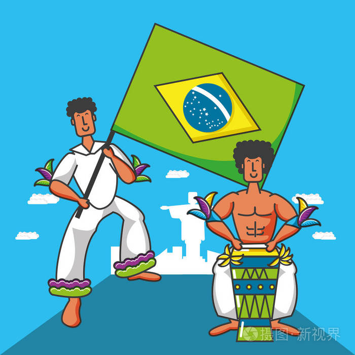 音乐家巴西人热带人物