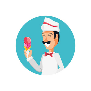冰淇淋销售员头像字符