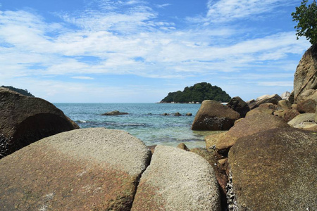 马来西亚Pangkor岛海滩景色
