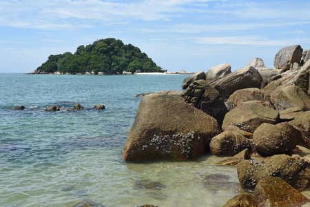 马来西亚Pangkor岛海滩景色