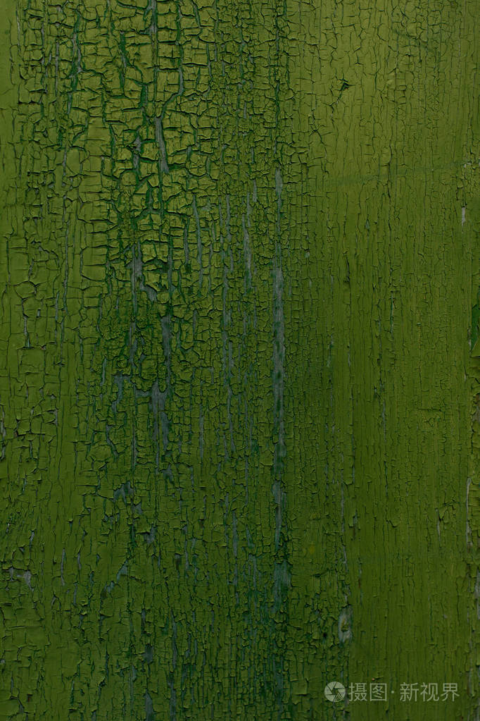 绿色和蓝色油漆木板的背景油漆木材纹理