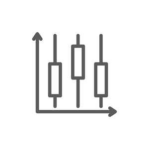 具有不同级别线条图标的图表