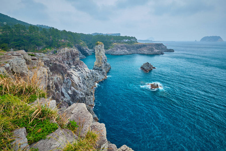 韩国济州岛大道河岩图片