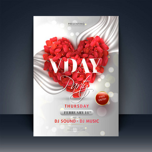 s Day celebration template or flyer design.